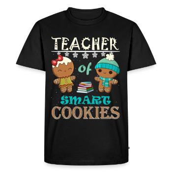 Professeur de cookies intelligents Cookies de professeur de Noël - T-shirt Premium bio Homme - noir - Devant - Nico (187cm)