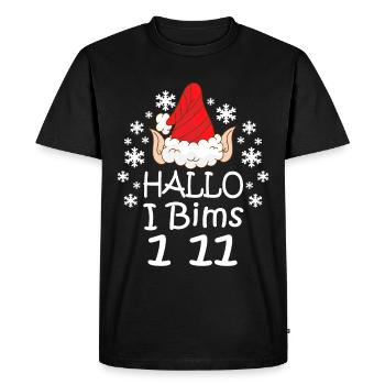 Hello I Pims 1 11 Christmas elf Santa Claus - Men's Premium Organic T-Shirt - black - Front - Nico (187cm)