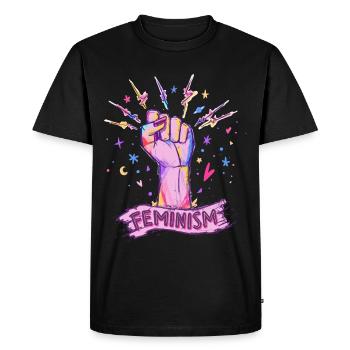 Démonstration des droits des femmes - T-shirt Premium bio Homme - noir - Devant - Nico (187cm)