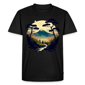 Cerisier - T-shirt Premium bio Homme - noir - Devant - Nico (187cm)