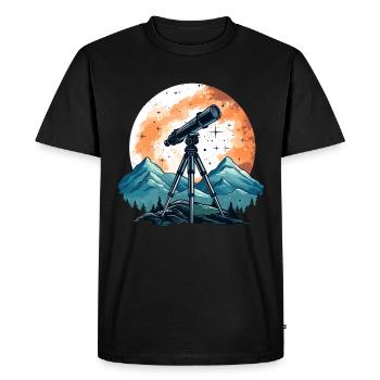 Astrophotographie Télescope d’astronomie - T-shirt Premium bio Homme - noir - Devant - Nico (187cm)