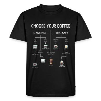 Coffee selection Choose your Cafe Coffee Espresso - Men's Premium Organic T-Shirt - black - Front - Nico (187cm)