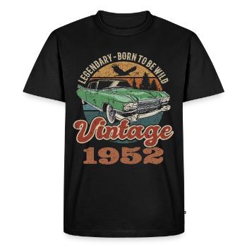 Vintage retro 1952 birthday 1952 - Men's Premium Organic T-Shirt - black - Front - Nico (187cm)