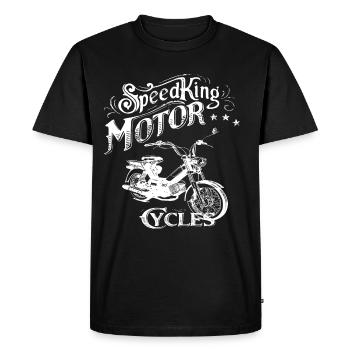 Cyclomoteur Mobylette Cult Bike Vintage - T-shirt Premium bio Homme - noir - Devant - Nico (187cm)