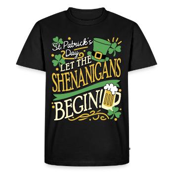 Shenanigans ST. PATRICK'S DAY - Men's Premium Organic T-Shirt - black - Front - Nico (187cm)