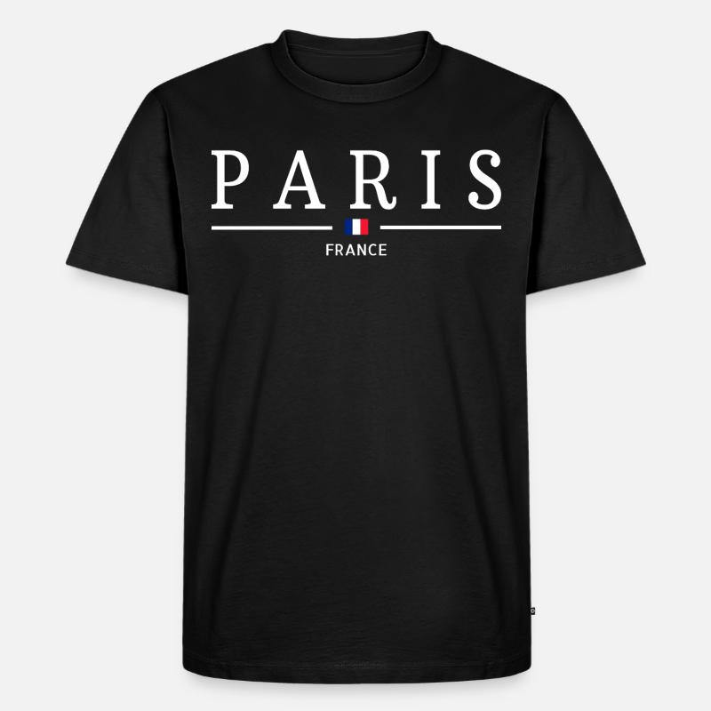 PARIS - Männer Premium Bio T-Shirt - Schwarz