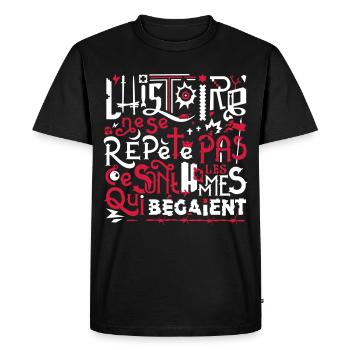 Omnis Repetita - T-shirt Premium bio Homme - noir - Devant - Nico (187cm)