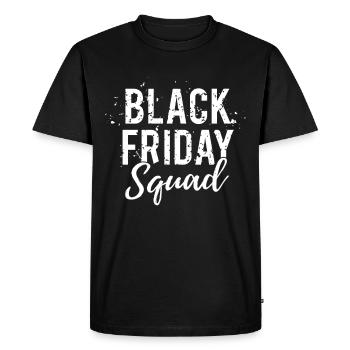 BlackFriday Squad Shopping Cadeau - T-shirt Premium bio Homme - noir - Devant - Nico (187cm)
