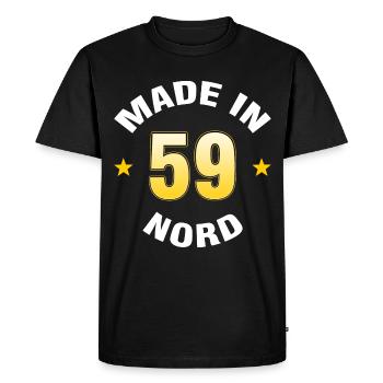 Nord - T-shirt Premium bio Homme - noir - Devant - Nico (187cm)