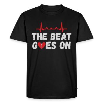Open Heart Surgery - The beat goes on - Men's Premium Organic T-Shirt - black - Front - Nico (187cm)