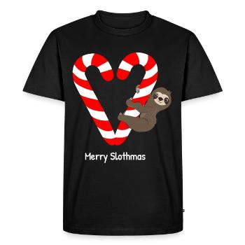 Paresse paresseux Mignon Cadeau de paresseux - T-shirt Premium bio Homme - noir - Devant - Nico (187cm)
