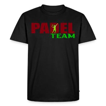 L’équipe de padel - T-shirt Premium bio Homme - noir - Devant - Nico (187cm)