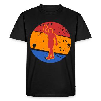 Tenue de Boxe Vintage pour les Amateurs de Boxe - T-shirt Premium bio Homme - noir - Devant - Nico (187cm)