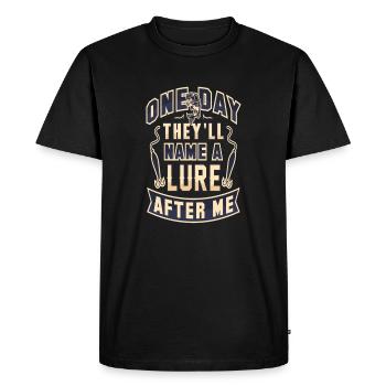 Fishing fishing bait angler gift funny - Men's Premium Organic T-Shirt - black - Front - Nico (187cm)