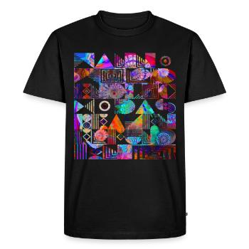 Maori - Aztec - Maya - Tribal tatouage tendance Inca - T-shirt Premium bio Homme - noir - Devant - Nico (187cm)