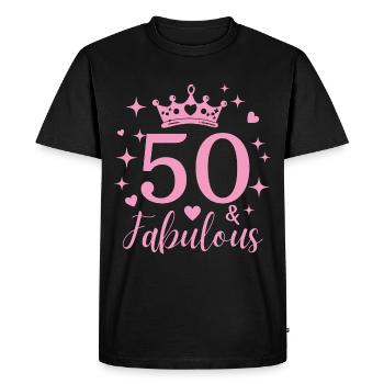 Fabuleux 50. 50e anniversaire - T-shirt Premium bio Homme - noir - Devant - Nico (187cm)