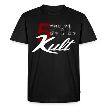 5 cylindres de moteur culte - T-shirt Premium bio Homme - noir - Devant - Nico (187cm)