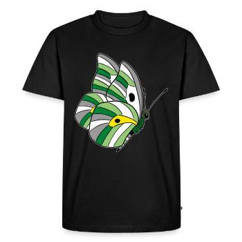 Papillon androphilie neutrois scoliosexuel - T-shirt Premium bio Homme - noir - Devant - Nico (187cm)