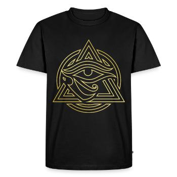 Logo d’Horus - T-shirt Premium bio Homme - noir - Devant - Nico (187cm)