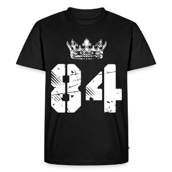 84 Number crown - Men's Premium Organic T-Shirt - black - Front - Nico (187cm)