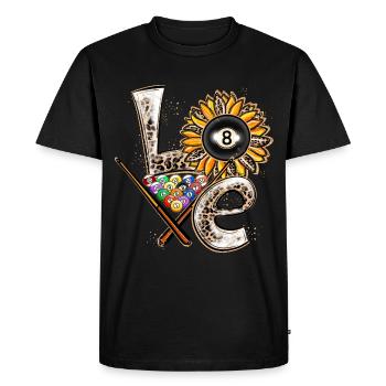 Love Billiard Player - Men's Premium Organic T-Shirt - black - Front - Nico (187cm)