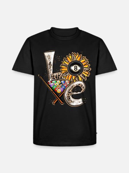 Love Billiard Player - Men's Premium Organic T-Shirt - black