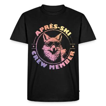 Fuchs Après Ski Team Saying Colorful - Men's Premium Organic T-Shirt - black - Front - Nico (187cm)