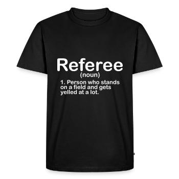 Soccer referee funny gift for men - Men's Premium Organic T-Shirt - black - Front - Nico (187cm)