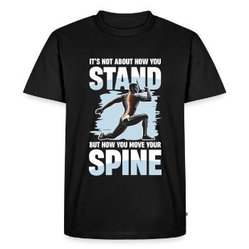 Il ne s’agit pas de votre position, mais de la façon dont vous - T-shirt Premium bio Homme - noir - Devant - Nico (187cm)
