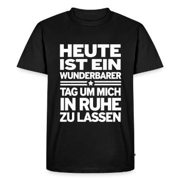 Aujourd’hui est un jour merveilleux pour se reposer en paix. - T-shirt Premium bio Homme - noir - Devant - Nico (187cm)
