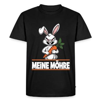 Funny Bunny with Carrot - My Carrot - Men's Premium Organic T-Shirt - black - Front - Nico (187cm)