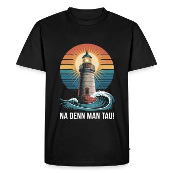 Lighthouse Adventure Na denn Man Tau - T-shirt Premium bio Homme - noir - Devant - Nico (187cm)