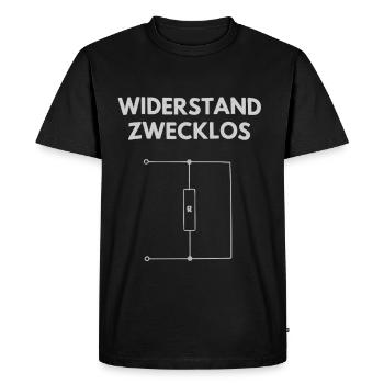 Résistance Électronique inutile Circuit Humour - T-shirt Premium bio Homme - noir - Devant - Nico (187cm)