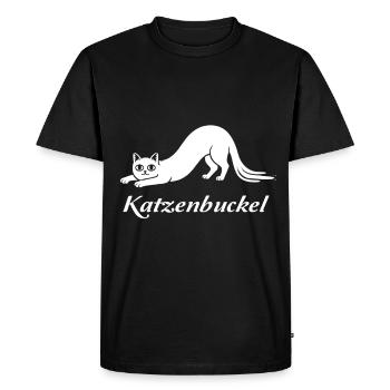 Chat bosse drôle chat illustration humoristique - T-shirt Premium bio Homme - noir - Devant - Nico (187cm)