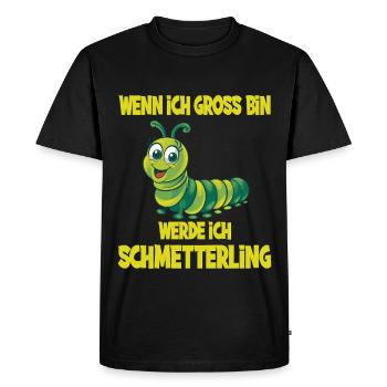 When I grow up I'll be a butterfly - Men's Premium Organic T-Shirt - black - Front - Nico (187cm)