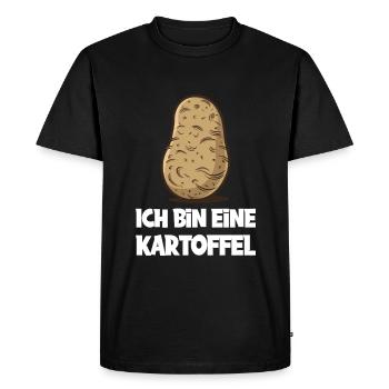 Je suis une patate – plus humoristique - T-shirt Premium bio Homme - noir - Devant - Nico (187cm)