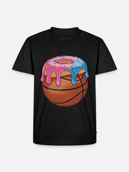 Basketball Donut Mix Fun - Men's Premium Organic T-Shirt - black