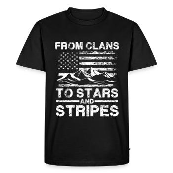 From Clans To Stars And Stripes - Patriotic - Men's Premium Organic T-Shirt - black - Front - Nico (187cm)