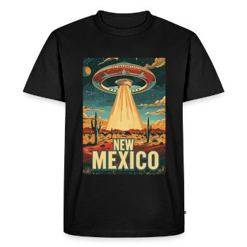 Illustration du désert OVNI du Nouveau-Mexique - T-shirt Premium bio Homme - noir - Devant - Nico (187cm)
