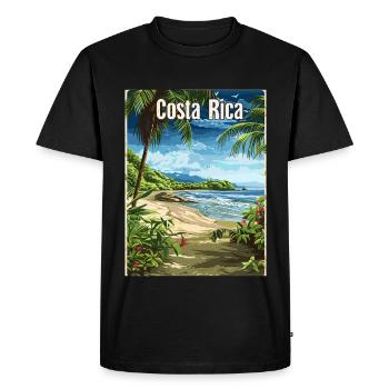 Costa Rica Dream Beach Paradisiaque - T-shirt Premium bio Homme - noir - Devant - Nico (187cm)