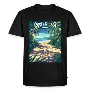 Costa Rica Plages paradisiaques et tropiques - T-shirt Premium bio Homme - noir - Devant - Nico (187cm)