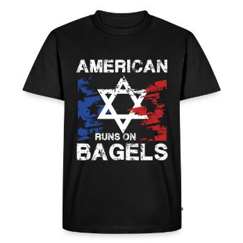 Bagels américains avec motif d’étoiles et - T-shirt Premium bio Homme - noir - Devant - Nico (187cm)