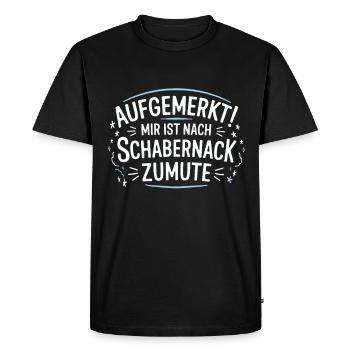 Attention! Je suis d’humeur à faire des farces - T-shirt Premium bio Homme - noir - Devant - Nico (187cm)