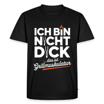 Je ne suis pas gros, ce sont des muscles de gril - T-shirt Premium bio Homme - noir - Devant - Nico (187cm)