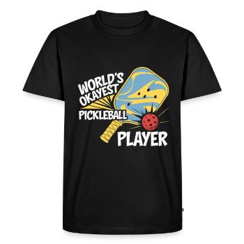 Meilleur joueur de pickleball moyen au monde - T-shirt Premium bio Homme - noir - Devant - Nico (187cm)