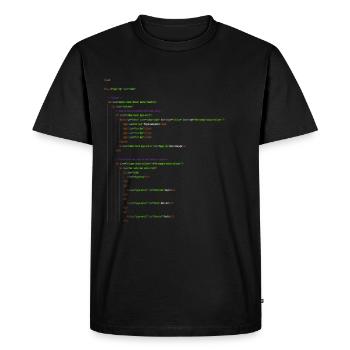 Programming Html. Homepage Nerd Shirt - Men's Premium Organic T-Shirt - black - Front - Nico (187cm)