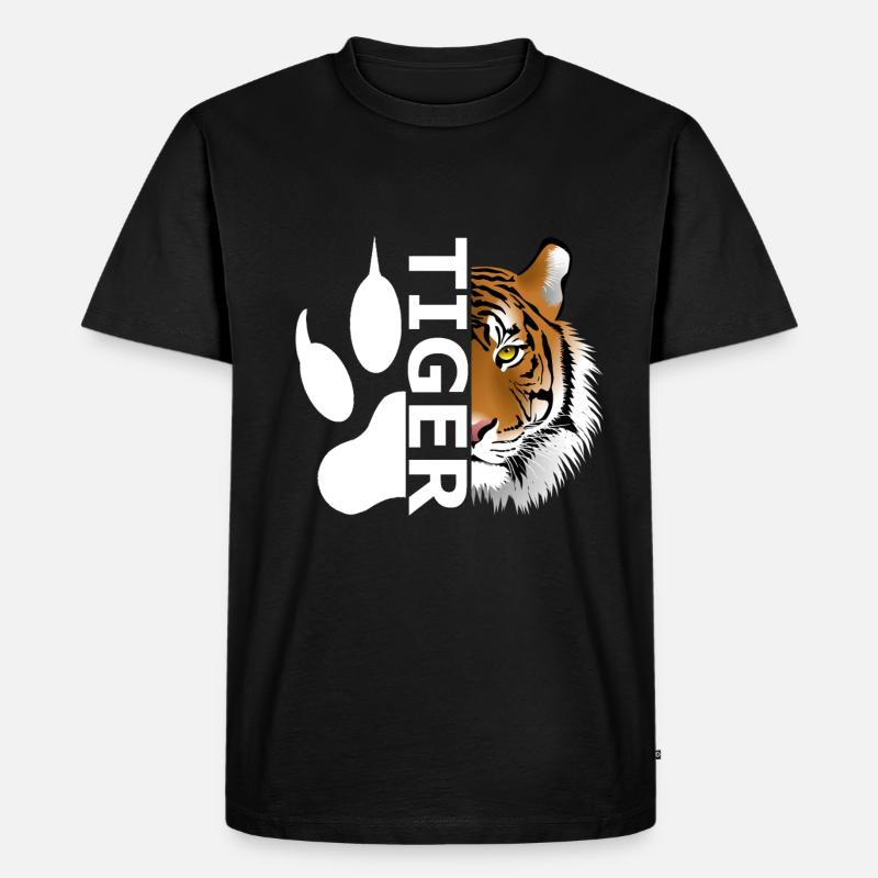 Tiger - Männer Premium Bio T-Shirt - Schwarz
