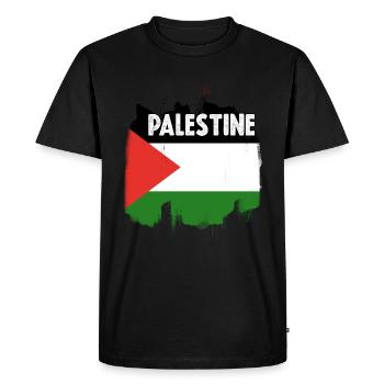 Palestine - T-shirt Premium bio Homme - noir - Devant - Nico (187cm)