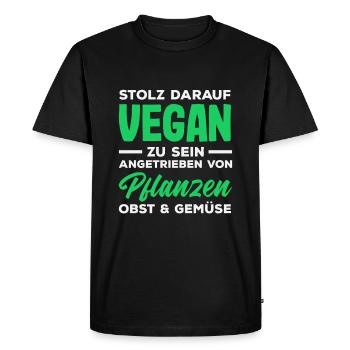 Attention Je suis végétalien Drôle Cadeau végétalien - T-shirt Premium bio Homme - noir - Devant - Nico (187cm)