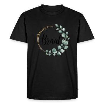 Couronne de fleurs de mariée Eucalyptus Enterrement de vie de garçon Mariage - T-shirt Premium bio Homme - noir - Devant - Nico (187cm)